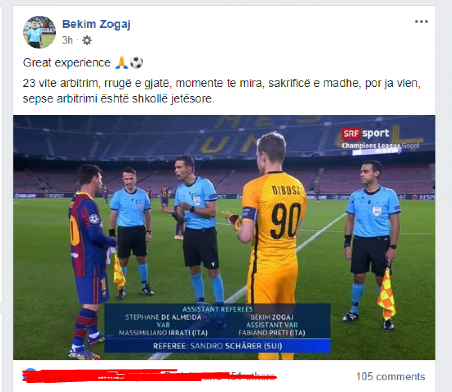 Flet gjyqtari kosovar që i referoi Barcelonës së Messit në Ligën e Kampionëve 