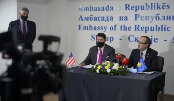 Ambasada amerikane i gëzohet punës së Hotit për marrëveshjen e Washingtonit