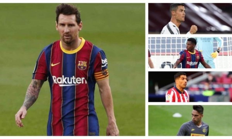 Messi me statistika më të dobëta se Ronaldo, Fati dhe Suarez