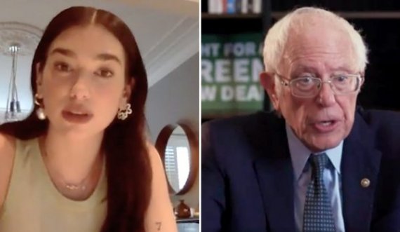 Në prag të zgjedhjeve amerikane, Dua Lipa diskuton me Bernie Sanders për një sistem universal shëndetësor