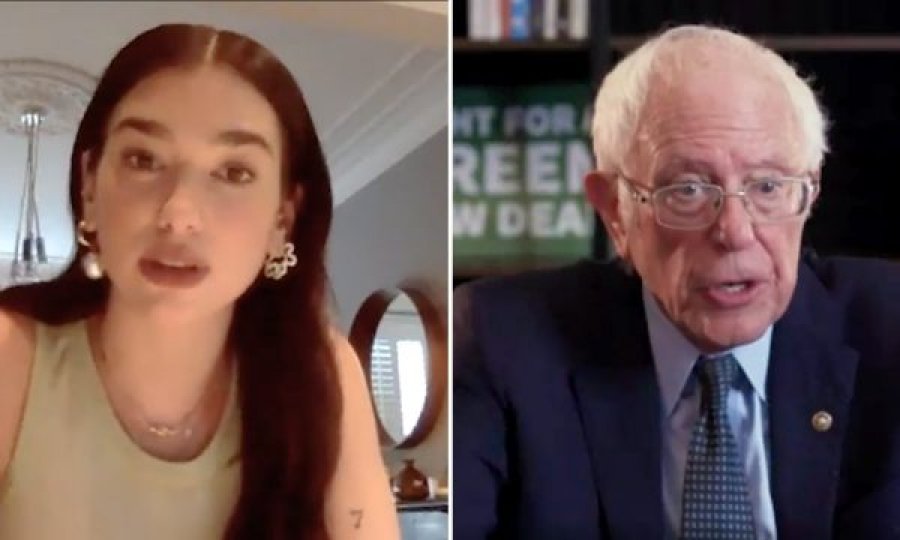 Në prag të zgjedhjeve amerikane, Dua Lipa diskuton me Bernie Sanders për një sistem universal shëndetësor