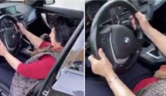 Gjyshja kosovare merakli e BMW’së, e shtyp gazin me sa fuqi ka