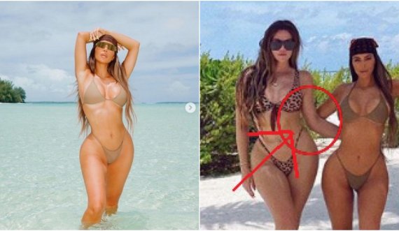 “I mungonte një pjesë e trupit”- Poston foto e veshur me bikini, Kim Kardashian dështon keq me photoshop-in