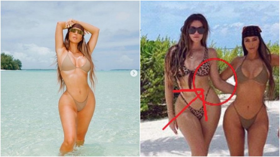 “I mungonte një pjesë e trupit”- Poston foto e veshur me bikini, Kim Kardashian dështon keq me photoshop-in