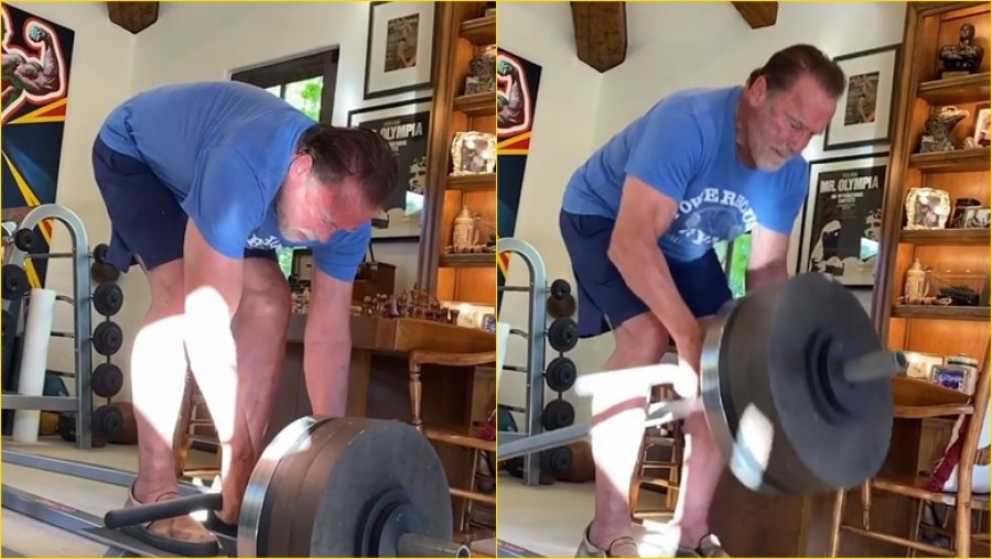 73-vjeçari Arnold Schwarzenegger stërvitet si i ri, video-ja që po i habitë të gjithë