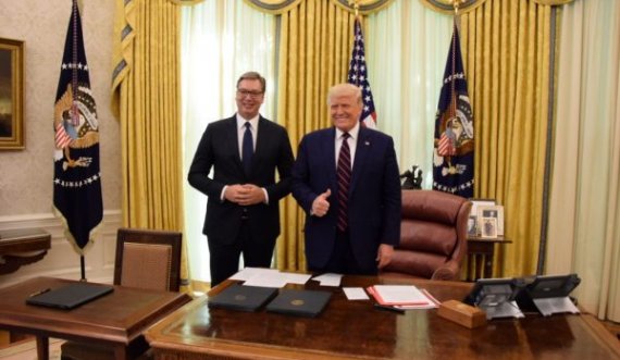 Vuçiq e qet një foto me Trumpin, thotë se Serbia ka arritur marrëveshje të mirë