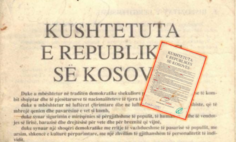 Kushtetuta e Kosovës e vitit 1990 ka 9 gabime drejtshkrimore në faqen e parë