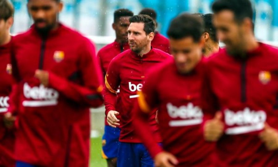 Pamje: Më në fund Messi stërvit me bashkëlojtarë