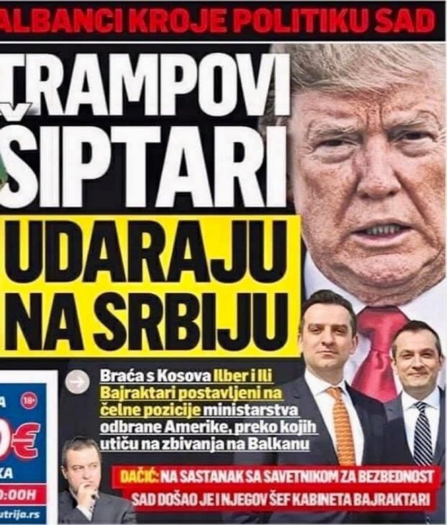 Mediat serbe pretendojnë se këta janë dy shqiptarët që e ndihmuan Trumpin duke e “goditur” Serbinë