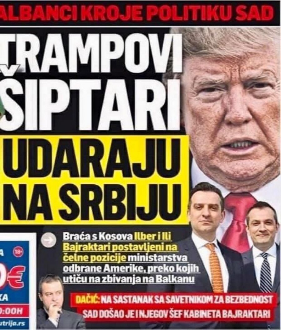 Mediat serbe pretendojnë se këta janë dy shqiptarët që e ndihmuan Trumpin duke e “goditur” Serbinë