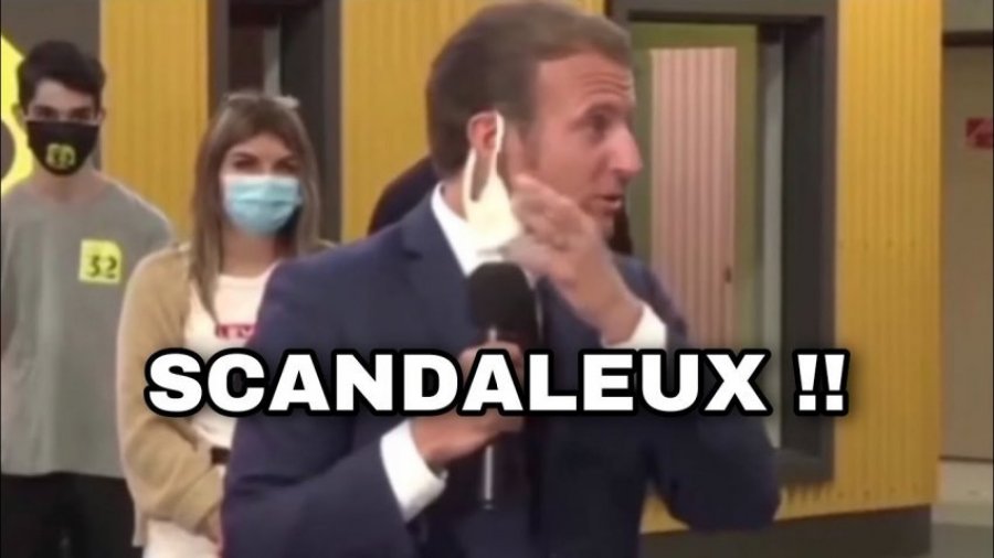 Macron me Covid-19? Shihni çfarë i ndodh teksa flet me maskë