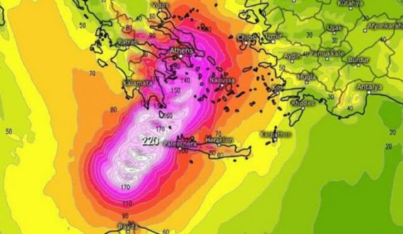 Uragan në detin Jon, kulmin e ka me 18 shtator po a rrezikohet Shqipëria…