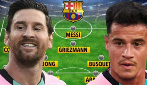 11-shja e Barçës me Coutinho, Messi dhe Griezmann