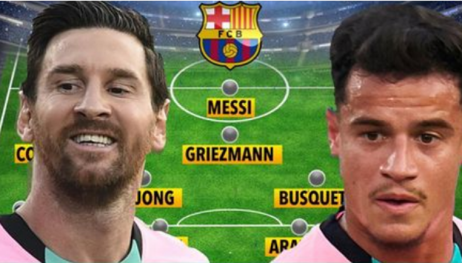 11-shja e Barçës me Coutinho, Messi dhe Griezmann