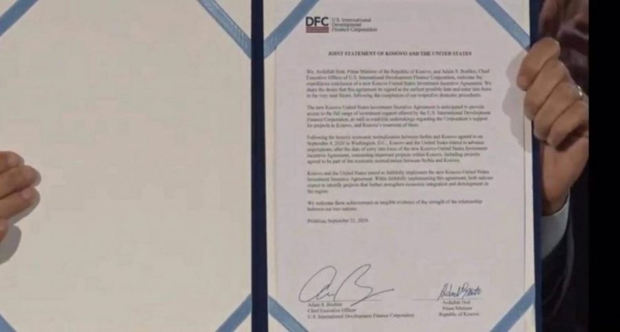 Kjo është marrëveshja që Hoti sot nënshkroi me delegacionin amerikan