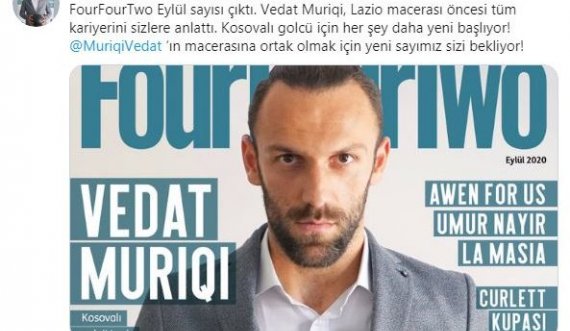 Vedat Muriqi, protagonist në ballinën e revistës së njohur “FourFourTwo”