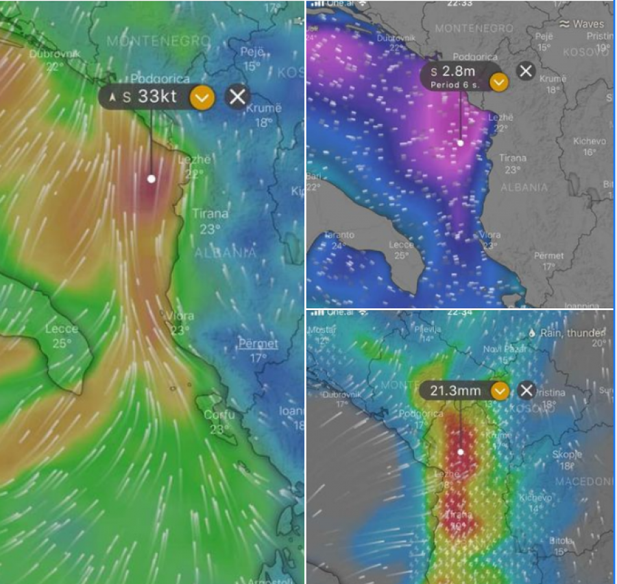 ‘Erëra të forta në Shqipëri, dallgët do arrijnë lartësinë 3 metra’