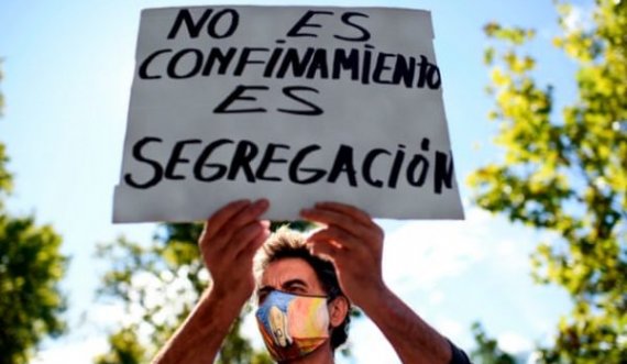 Pas Londrës, edhe në Madrid protestohet kundër masave kufizuese të pandemisë