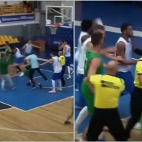 Rrahje masive në një ndeshje basketbolli në Ukrainë, i gjithë ekipi kundërshtar vrapoi pas një basketbollisti