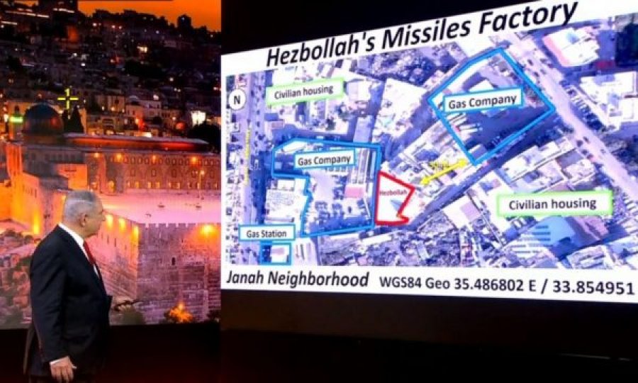 Netanyahu: Armatimi i Hezbollahut ndodhet pranë një depoje të gazit në Bejrut