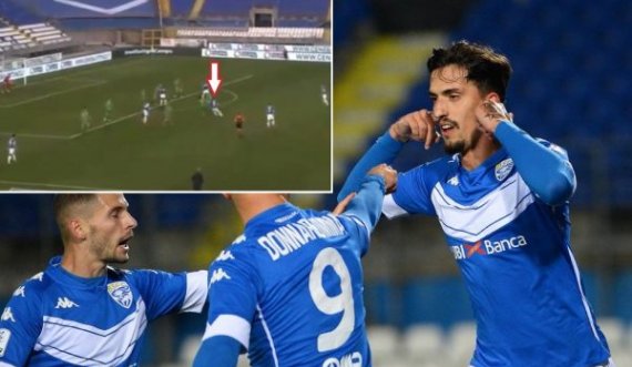 Futbollisti shqiptar shënon dy gola të bukur në Itali
