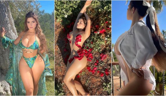 Demi Rose publikon “bombën” e radhës, pozon topless teksa pjesët intime i mbulon me…