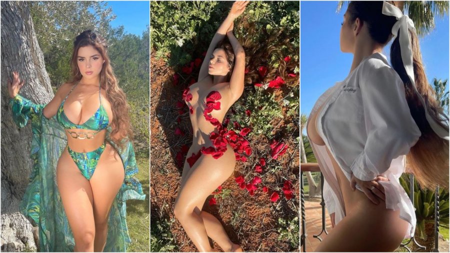 Demi Rose publikon “bombën” e radhës, pozon topless teksa pjesët intime i mbulon me…