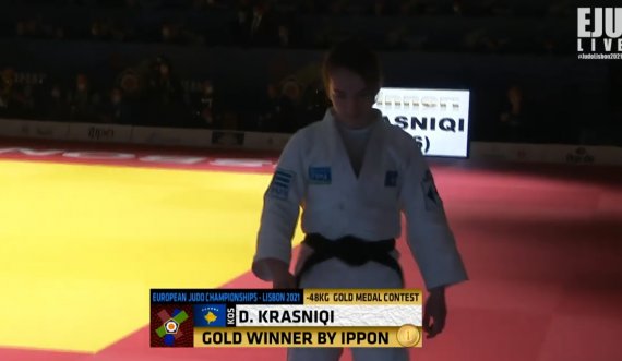  Distria Krasniqi fiton medaljen e artë në Kampionatin Evropian