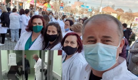  Protestojnë mjekët në Podujevë për doktorin që se trajtoi pacientin, kërkojnë lirimin e tij 