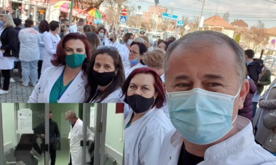  Protestojnë mjekët në Podujevë për doktorin që se trajtoi pacientin, kërkojnë lirimin e tij 