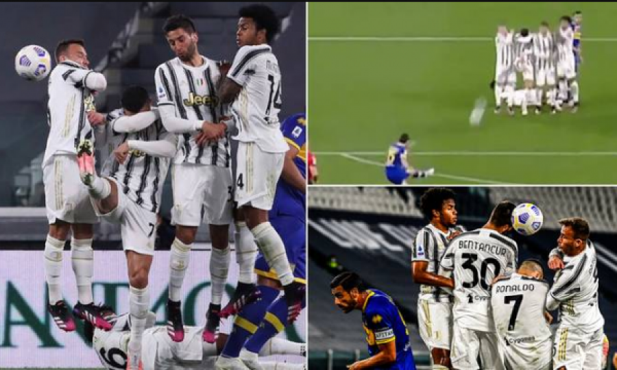 Pamje: Ronaldo e mbulon fytyrën dhe përkulet në mur përsëri, Juventusi pranon gol