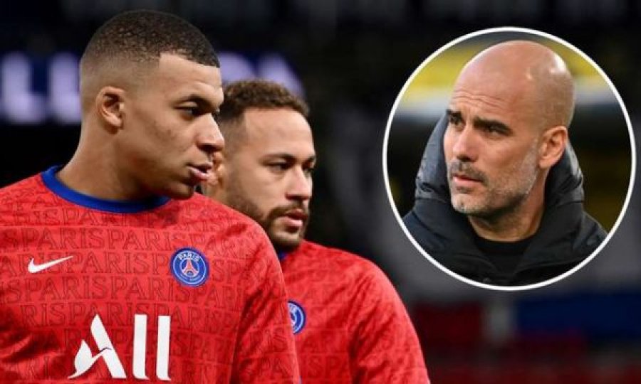 “Fle më mirë kur s’mendoj për Neymarin dhe Mbappen” – Guardiola synon ta ndalë dyshen e PSG-së