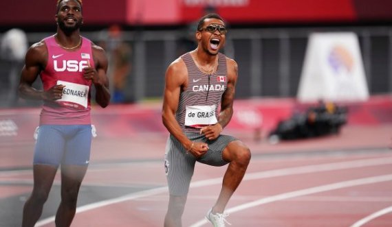 Kanadezi De Grasse e fiton medaljen e artë në 200 metra, i lë prapa dy amerikanë