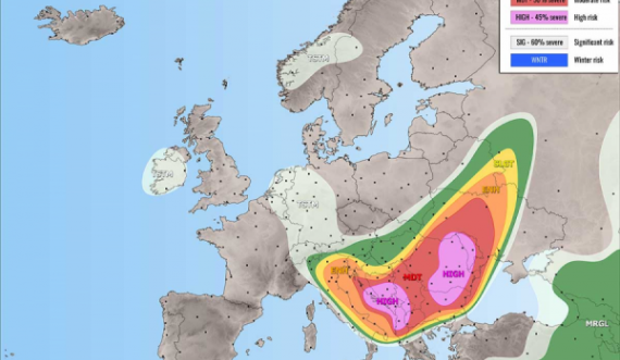  “Severe Weather” paralajmëron për stuhi në Kosovë e rajon 