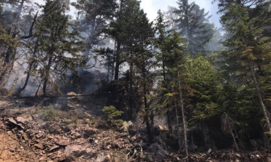 ​Erërat rendojnë situatën me zjarret në Bjeshkët e Nemuna, evakuohen tri familje në Shtupeq 