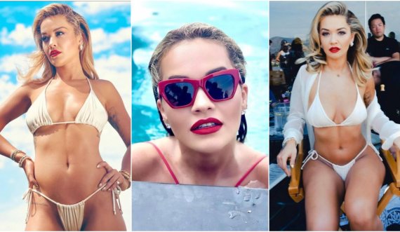 Rita Ora bëhet pjesë e kalendarit prestigjioz, këngëtarja pozon topless brenda një vaske