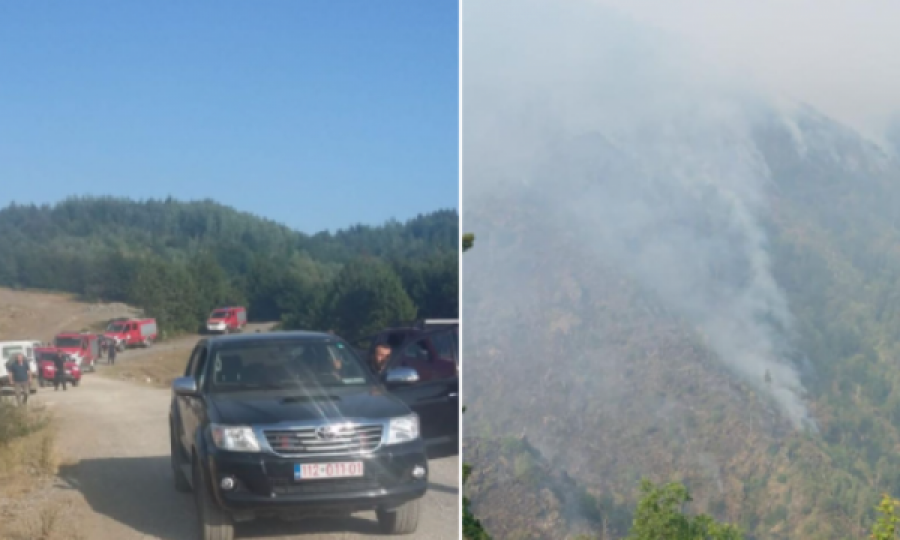 Këto janë pamjet nga intervenimi i FSK-së dhe zjarrfikësve nga Kosova në shuarjen e zjarreve në Kukës 