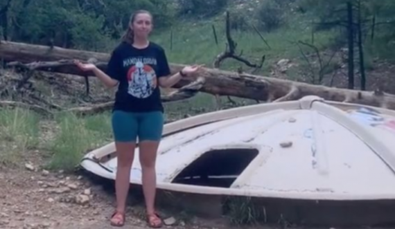  Gruaja thotë se ka gjetur një “UFO” në kopshtin e shtëpisë, publikon videon 