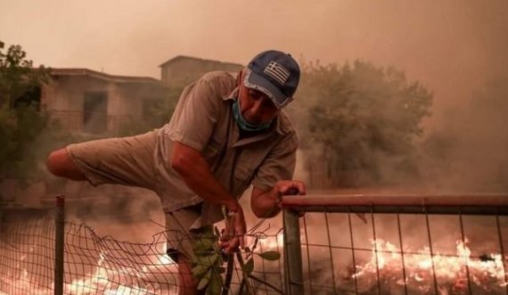  Shqiptari në Greqi ngjitet mbi gardhin me gjemba për ta shuar zjarrin: U ndjeva si për atdheun tim 