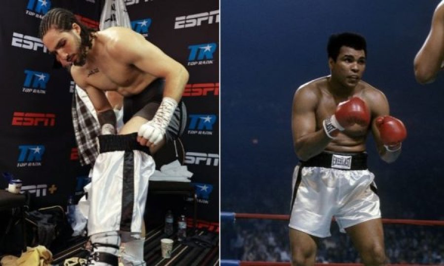 Nipi i Muhammad Ali debuton me fitore në boksin profesionist, kishte veshur shortset e gjyshit