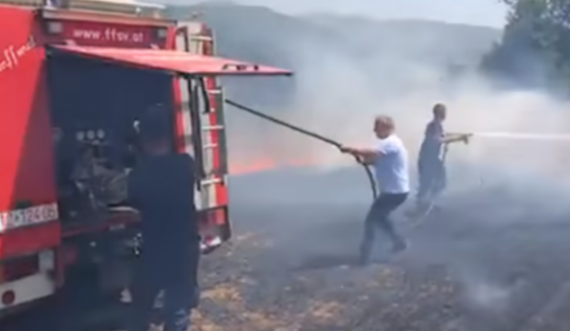 Zjarrfikësit zotohen se deri në mëngjes do t’i shuajnë zjarret që kapluan malet e Suharekës