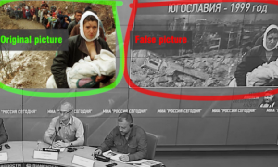 Falsifikimi i fotografisë së shqiptares nga Kosova, Sherife Luta – propaganda ruse e paraqet si viktimë serbe