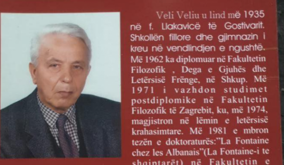 Vdes albanologu i njohur Veli Veliu