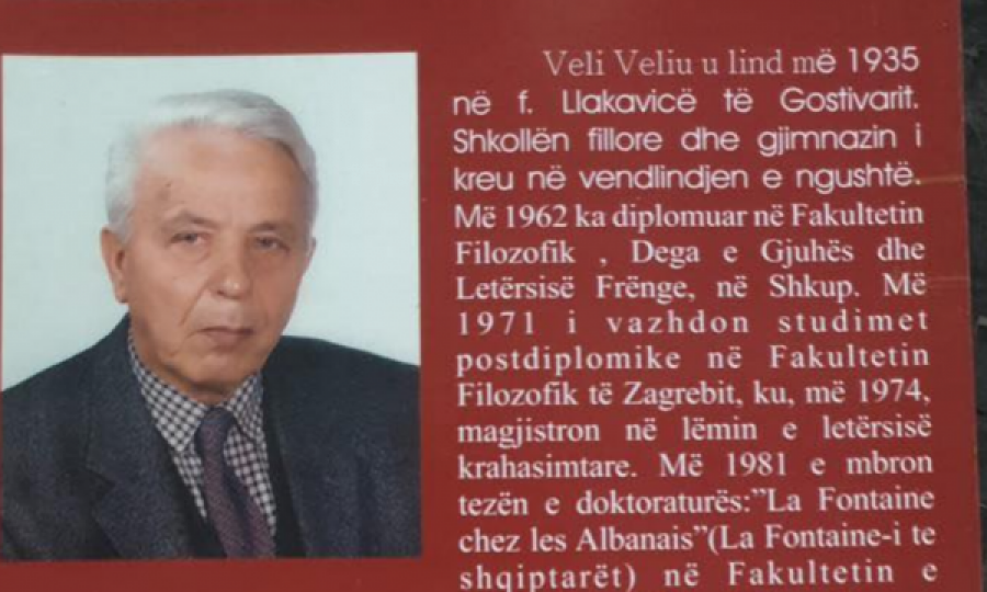 Vdes albanologu i njohur Veli Veliu