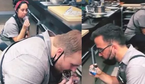 Bëhet virale videoja e punëtorëve të restorantit që hanë për gazep