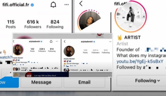 Nga Fifi te Donald Veshaj – shifrat e mëdha të ndjekësve që banorët fituan në Instagram nga spektakli Big Brother VIP