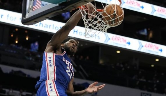 NBA, Joel Embiid udhëheq Philadelphian drejt fitores