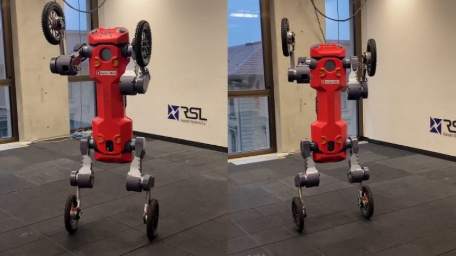 Roboti që kryen shumë funksione, lëviz si veturë e ngjitet shkallëve – madje rrotat i shfrytëzon si “këmbë”