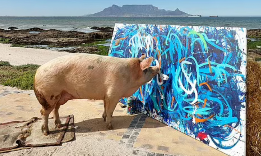 Shitet me çmim rekord piktura e punuar nga derri
