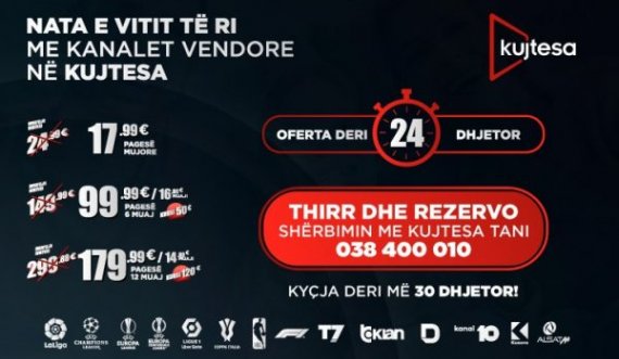 OFERTA VETËM EDHE 4 DITË, Kurse deri në 120€ me Kujtesa, prite natën e vitit të ri me kanalet vendore dhe emisionet festive!